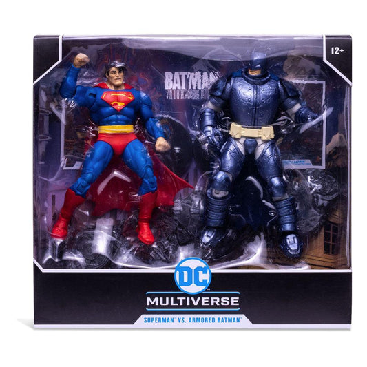 Pack 2 Figuras Articuladas Superman VS Armored Batman - DC Multiverse