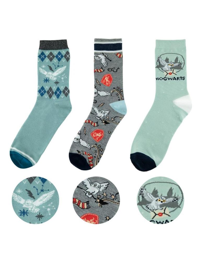 set-3-pares-de-calcetines-cinereplicas-harry-potter-hedwig