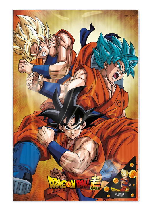 Poster 3D Goku Evolution - Dragon Ball Super