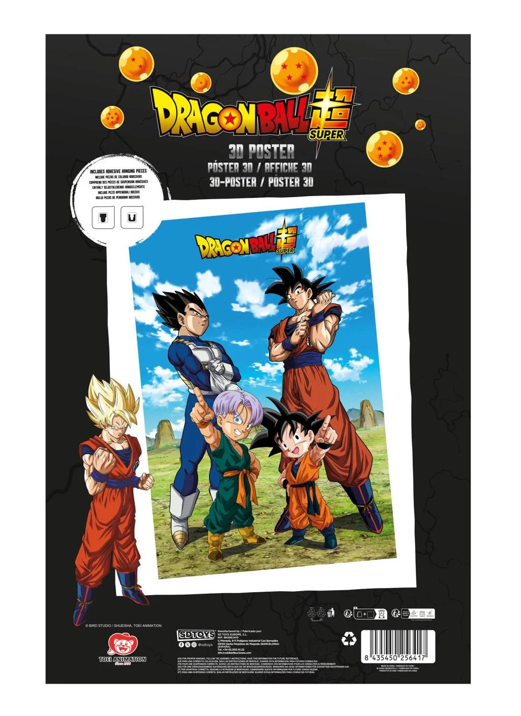 Poster 3D Battle of Gods Goku Vegeta Family - Dragon Ball Super