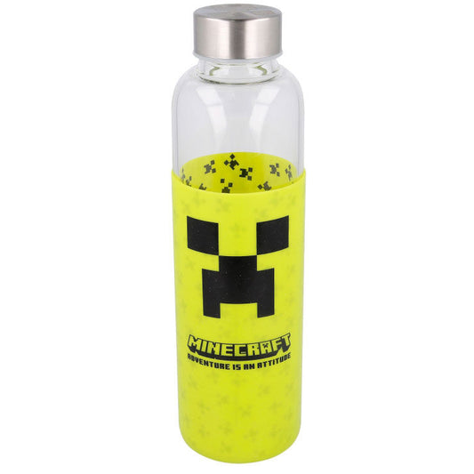 botella-cristal-funda-silicona-creeper-minecraft-585ml