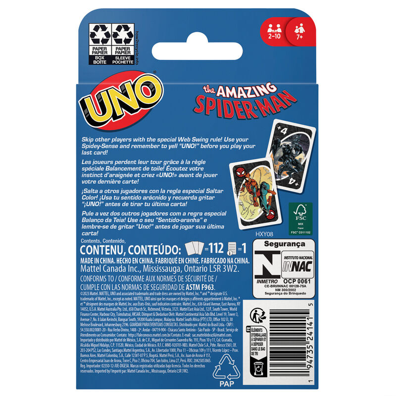 mattel-games-uno-spiderman-juego-de-cartas-hxy08