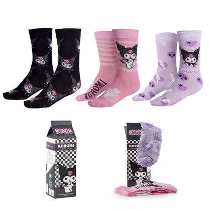 set-3-calcetines-kuromi-hello-kitty-adulto