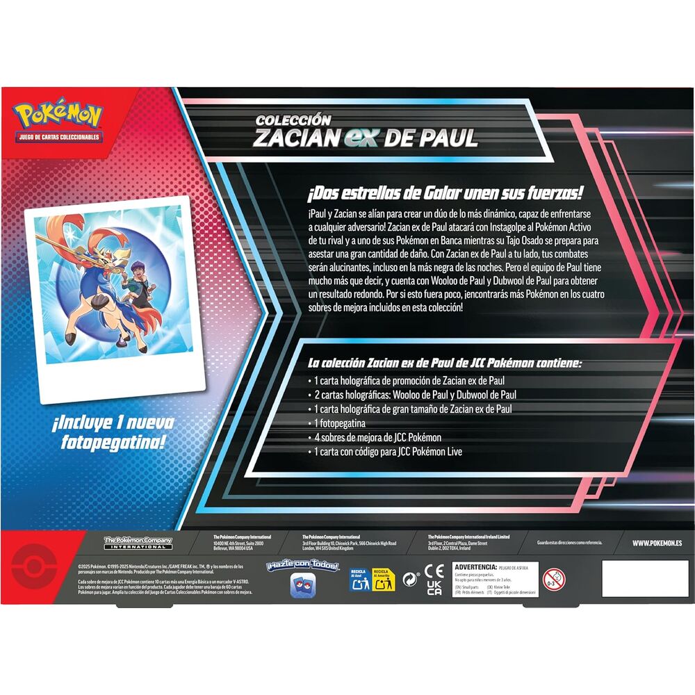 blister-cartas-zacian-ex-de-paul-pokemon-español