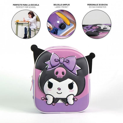 mochila-3d-kuromi-hello-kitty-28cm