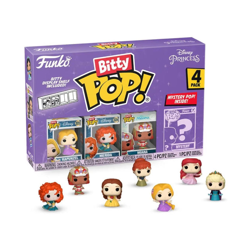 Pack 4 Figuras Bitty Pop Princesas - Disney