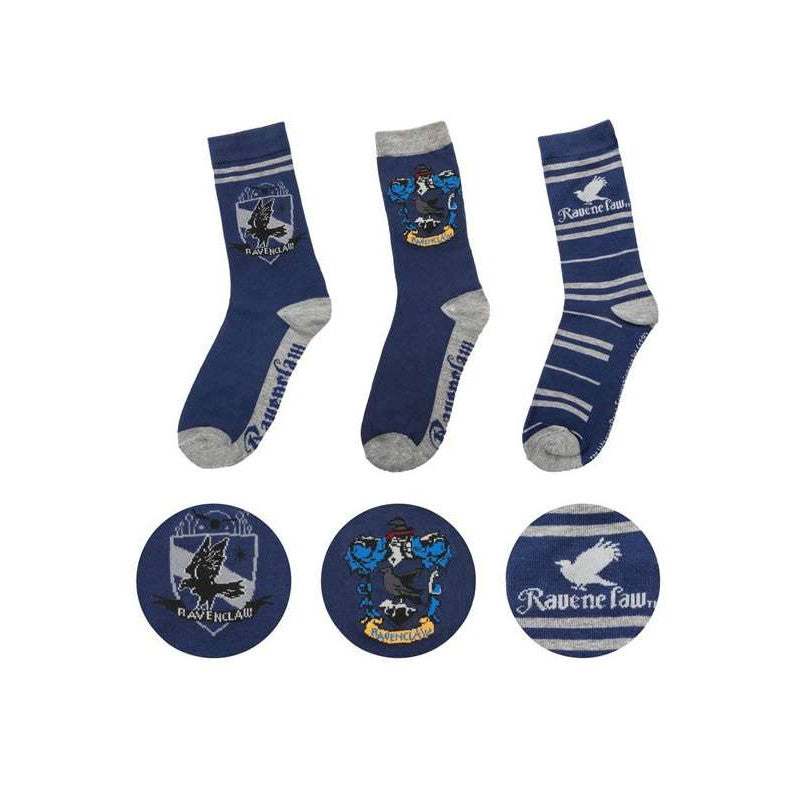 pack-3-calcetines-ravenclaw-harry-potter