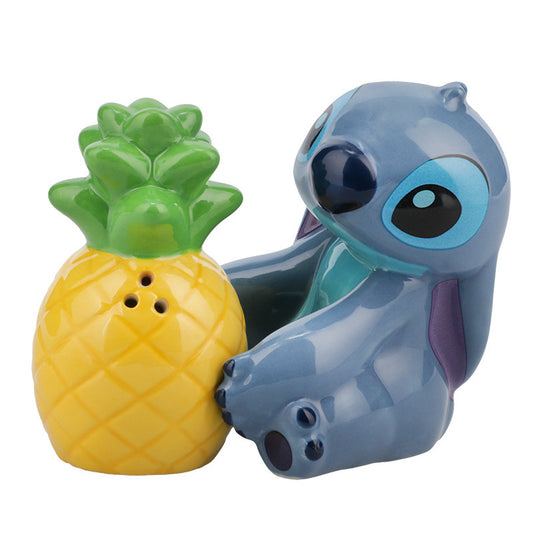 Set Salero y Pimentero Stitch y Piña - Disney 7cm