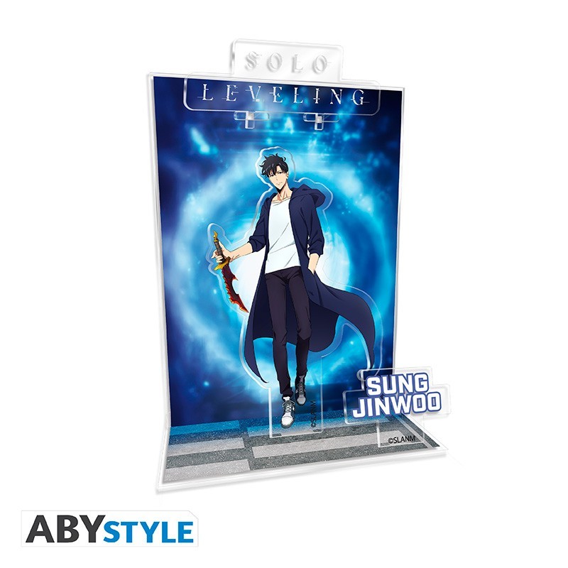 Figura Acrílica Diorama Jinwoo Portal - Solo Leveling 16cm